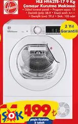 HOOVER HLE H9A2TE-17 9 KG ÇAMAŞIR KURUTMA MAKİNESİ